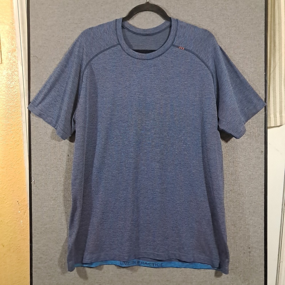 Lululemon Metal Vent Tech‎ Shirt Size XL Blue Outdoors Pullover Athleisure Mens - Picture 7 of 11